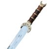 Decorative sword with a wooden handle on a white background