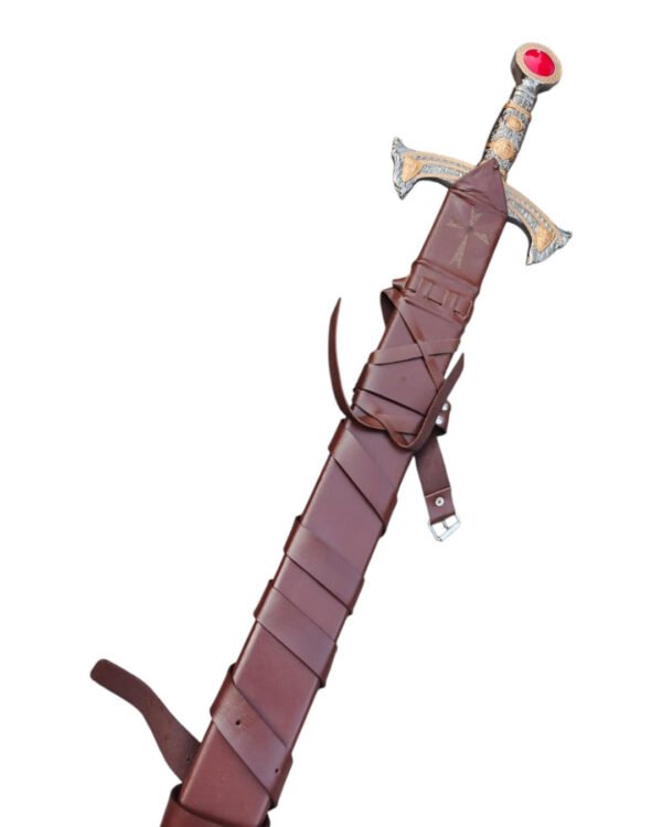 Decorative sword with a sheath on a white background