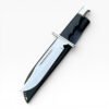Knife with a black sheath on a white background