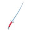 Sword with red hilt on a white background