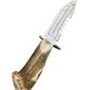 Knife with a wooden handle on a white background