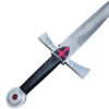 Decorative sword with a detailed hilt on a white background